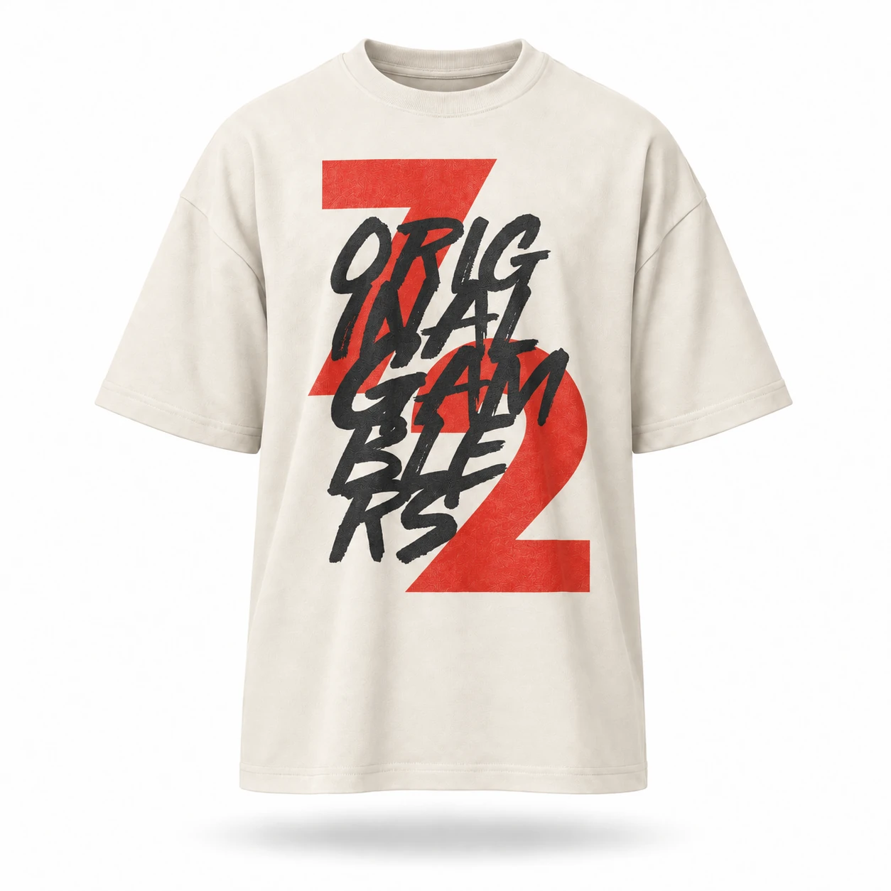 og-mockup-seven-deuce-crema-frente-v2 Playera oversize crema Seven Deuce con numeral 7 picas 2 corazones en rojo, Original Gamblers DROP 001